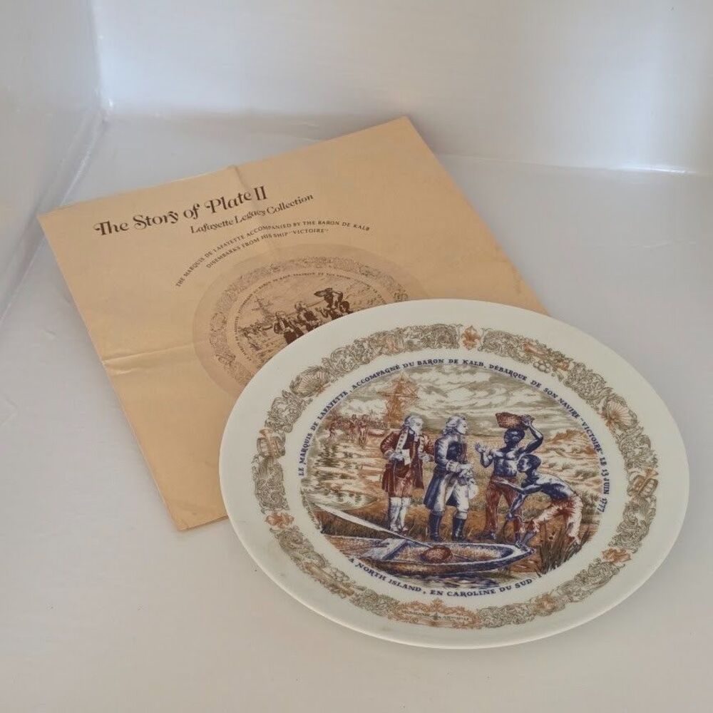 VTG Lafayette Legacy Plate II (NBR 262 IN Collection 1974) w/Paperwork & Certs